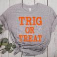 Trig Or Treat Trigonometry Math Teacher Halloween Women's Heather T-Shirt Athletic Heather Trig Or Treat Trigonometry Math Teacher Halloween Women's Heather T-Shirt Athletic Heather