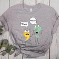 Wait What English Teacher Grammar Police Grammarian Women's Heather T-Shirt Athletic Heather