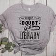 When In Doubt Go To The Library Teacher Vintage Book Lovers Women's Heather T-Shirt Athletic Heather When In Doubt Go To The Library Teacher Vintage Book Lovers Women's Heather T-Shirt Athletic Heather