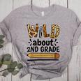 Wild About 2Nd Grade School Grade Teacher Women's Heather T-Shirt Athletic Heather