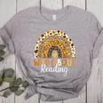 Wild About Reading Teacher Back To School Leopard Rainbow Women's Heather T-Shirt Athletic Heather Wild About Reading Teacher Back To School Leopard Rainbow Women's Heather T-Shirt Athletic Heather