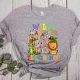 Wild About Teaching Safari Jungle School Teacher Women's Heather T-Shirt Athletic Heather