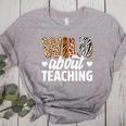 Wild About Teaching Teacher Teaching Back To School Women's Heather T-Shirt Athletic Heather