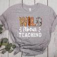 Wild About Teaching Teacher Lover Animals Leopard Zebra Women's Heather T-Shirt Athletic Heather