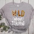 Wild About Teaching Teacher Student First Day Of School Women's Heather T-Shirt Athletic Heather