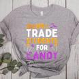 Will Trade Students For Candy Cute Halloween Costume Teacher For Men Women Kids Women's Heather T-Shirt Athletic Heather