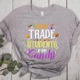 Will Trade Students For Candy Teacher Cute Halloween Costume Women's Heather T-Shirt Athletic Heather