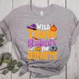 Will Trade Students For Donuts Halloween Teacher Women's Heather T-Shirt Athletic Heather Will Trade Students For Donuts Halloween Teacher Women's Heather T-Shirt Athletic Heather
