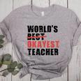 World's Best Okayest Teacher ACY025a For Men Women Women's Heather T-Shirt Athletic Heather World's Best Okayest Teacher ACY025a For Men Women Women's Heather T-Shirt Athletic Heather