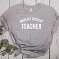 World's Okayest Teacher Educator Best Teacher Ever Women's Heather T-Shirt Athletic Heather