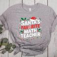 Xmas Lighting Santa's Favorite Math Teacher Christmas Women's Heather T-Shirt Athletic Heather