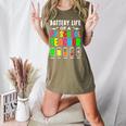 Battery Life Of a Preschool School Teacher School Week Women's Heather T-Shirt Heather Olive Battery Life Of a Preschool School Teacher School Week Women's Heather T-Shirt Heather Olive