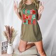 Christmas Coquette Bow Teacher Teach Love Inspire Women's Heather T-Shirt Heather Olive Christmas Coquette Bow Teacher Teach Love Inspire Women's Heather T-Shirt Heather Olive
