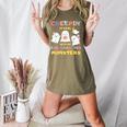 Creepin It Real With Kindergarten Monsters Halloween Teacher Women's Heather T-Shirt Heather Olive Creepin It Real With Kindergarten Monsters Halloween Teacher Women's Heather T-Shirt Heather Olive