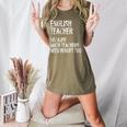 English Teacher Because Math Teachers Need Heroes Too Women's Heather T-Shirt Heather Olive English Teacher Because Math Teachers Need Heroes Too Women's Heather T-Shirt Heather Olive