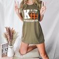 Fall Kindergarten Teacher K Is For Buffalo Plaid Pumpkin Women's Heather T-Shirt Heather Olive Fall Kindergarten Teacher K Is For Buffalo Plaid Pumpkin Women's Heather T-Shirt Heather Olive