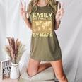 Geography Teacher Easily Distracted By Maps Women's Heather T-Shirt Heather Olive