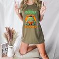 Halloween Teacher Librarian Monster Reading Books Men Women Kids Women's Heather T-Shirt Heather Olive