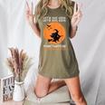 Halloween Teacher Witch Lets Eat Kids Punctuation Women's Heather T-Shirt Heather Olive