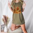 Librarian Turkey Reading Book Fall Thanksgiving Teacher Women's Heather T-Shirt Heather Olive