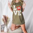 LOVE Kindergarten Teacher Student School Apple Women's Heather T-Shirt Heather Olive LOVE Kindergarten Teacher Student School Apple Women's Heather T-Shirt Heather Olive
