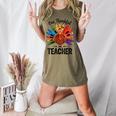 One Thankful Teacher Thanksgiving TurkeyCute Pencil Women's Heather T-Shirt Heather Olive One Thankful Teacher Thanksgiving TurkeyCute Pencil Women's Heather T-Shirt Heather Olive