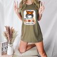 One Thankful Teacher's Aide Messy Bun Thanksgiving Fall Women's Heather T-Shirt Heather Olive One Thankful Teacher's Aide Messy Bun Thanksgiving Fall Women's Heather T-Shirt Heather Olive