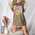 Preppy First Grade Back To School 1st Grade Teacher Girl Kid Women's Heather T-Shirt Heather Olive Preppy First Grade Back To School 1st Grade Teacher Girl Kid Women's Heather T-Shirt Heather Olive