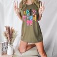 Lets Read Reading Teacher Back To School Literacy Pencil Bow Women's Heather T-Shirt Heather Olive Lets Read Reading Teacher Back To School Literacy Pencil Bow Women's Heather T-Shirt Heather Olive