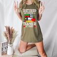 Retired But Forever a Teacher At Heart Teacher Retirement Women's Heather T-Shirt Heather Olive