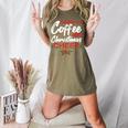 Running On Coffee And Christmas Cheer Lover Teacher For Men Women Kids Women's Heather T-Shirt Heather Olive