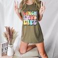 Soul Bleach Teacher Staff First Day Of School Last Hugs & High Fives Lunch Lady Vibes Blue Classic Fit Women's Heather T-Shirt Heather Olive Soul Bleach Teacher Staff First Day Of School Last Hugs & High Fives Lunch Lady Vibes Blue Classic Fit Women's Heather T-Shirt Heather Olive