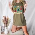 I Teach The Cutest Little Monsters Teacher Halloween Outfit Women's Heather T-Shirt Heather Olive I Teach The Cutest Little Monsters Teacher Halloween Outfit Women's Heather T-Shirt Heather Olive