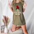 Teacher Gnome Xmas Family Matching Plaid Christmas Gnomes Women's Heather T-Shirt Heather Olive Teacher Gnome Xmas Family Matching Plaid Christmas Gnomes Women's Heather T-Shirt Heather Olive