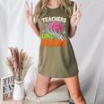 Teachers Love Brains Halloween 2025 Skeleton Costume Women's Heather T-Shirt Heather Olive Teachers Love Brains Halloween 2025 Skeleton Costume Women's Heather T-Shirt Heather Olive