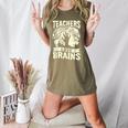 Teachers Love Brains Halloween Costume Boo Trick Teach Women's Heather T-Shirt Heather Olive Teachers Love Brains Halloween Costume Boo Trick Teach Women's Heather T-Shirt Heather Olive