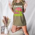 Teachers Love Brains Zombie Teacher Halloween Zombies Women's Heather T-Shirt Heather Olive