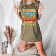 Teaching Is a Walk In Park Dinosaur Teacher Women's Heather T-Shirt Heather Olive