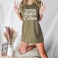 Testing Season Is My Cardio Teacher Test Day Women's Heather T-Shirt Heather Olive