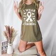I Wear Pink For My Teacher Cancer Awareness Women's Heather T-Shirt Heather Olive
