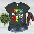 100th Day Of School Teachers Kids Girls Child Happy 100 Days Women's Heather T-Shirt Heather Forest