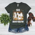 5K Boo Crew Halloween Teacher K5 Floral Ghost Trick Or Teach Women's Heather T-Shirt Heather Forest