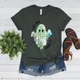AAC Ghost Tell Me About It Speech Pathology AAC Sped Teacher Women's Heather T-Shirt Heather Forest AAC Ghost Tell Me About It Speech Pathology AAC Sped Teacher Women's Heather T-Shirt Heather Forest
