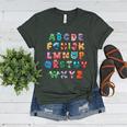 ABC Cute Monster Alphabet Halloween Teacher Costume Kids Women's Heather T-Shirt Heather Forest ABC Cute Monster Alphabet Halloween Teacher Costume Kids Women's Heather T-Shirt Heather Forest