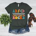 ABCD Kindergarten Rocks Back To School Teacher Kindergarten Women's Heather T-Shirt Heather Forest