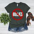 Anti Bullying No Bullies School Teacher Student Kindness Women's Heather T-Shirt Heather Forest