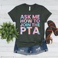 Ask Me How To Join PTA Crew Parent Teacher Matching School Women's Heather T-Shirt Heather Forest