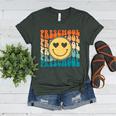 Back To School Groovy Smile Preschool Teachers Students Kids Women's Heather T-Shirt Heather Forest Back To School Groovy Smile Preschool Teachers Students Kids Women's Heather T-Shirt Heather Forest