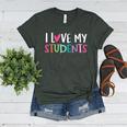 Back To School I Love My Students Teachers Women Boys Girls Women's Heather T-Shirt Heather Forest