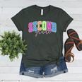 Back To School Neon Checkered Second Grade Colorful Teacher Women's Heather T-Shirt Heather Forest Back To School Neon Checkered Second Grade Colorful Teacher Women's Heather T-Shirt Heather Forest